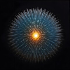 Fototapeta premium energy power explosion effect isolated on a black background