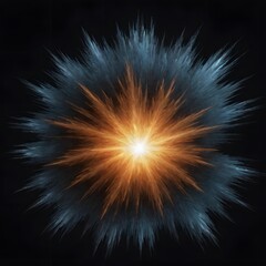Fototapeta premium energy power explosion effect isolated on a black background