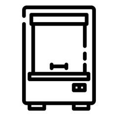 incubation cupboard cut line icon