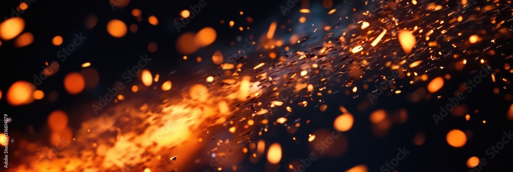 Poster bright and vibrant fireworks exploding in the night, creating a dazzling display of energy and light