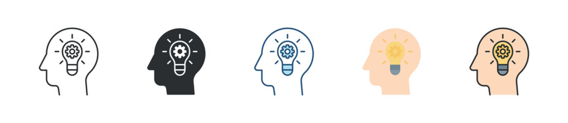 Idea Icon Set Multiple Style Collection