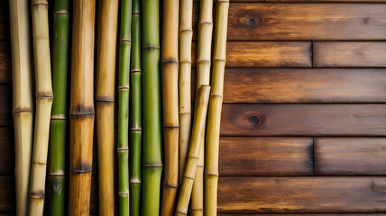 Fototapeta premium bamboo forest background, wooden bamboo textured background