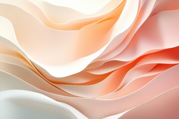 Obraz premium Wavy layers of soft colors and smooth flowing abstract shapes