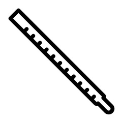 Glass measuring pipette line icon