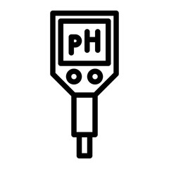 pH meter_1 line icon