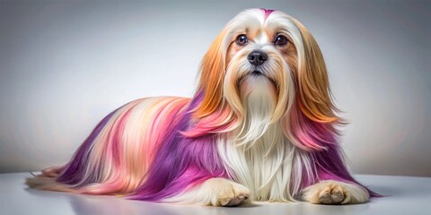 Castro Laboreiro Dog, Clam Shell, Plum & Champagne, Light & Matte AI Art
