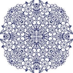 Beautiful flower art and mandala vector design