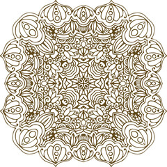 Beautiful flower art and mandala vector design
