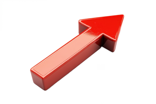 PNG Up arrow 3d icon illustration business concept isolated white background 