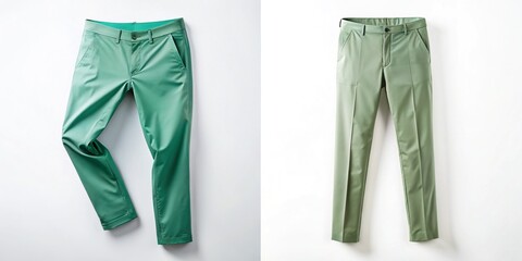 Eco-Friendly Golf Pants: Sustainable Style Flat Lay - Bird's Eye View