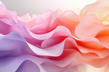 Fototapeta premium Flowing and colorful abstract fabric arrangement with soft gradients