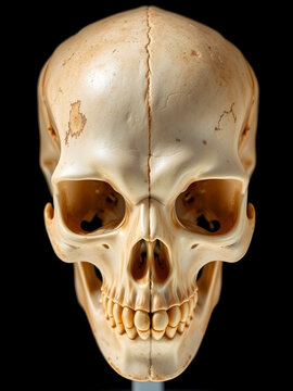 Bones of human cranium. Human skull