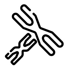 chromosome cut line icon