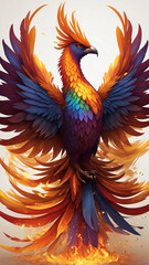 Fototapeta premium red and yellow bird