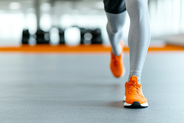 Athlete lunges with kettlebell, feeling strong and focused in training