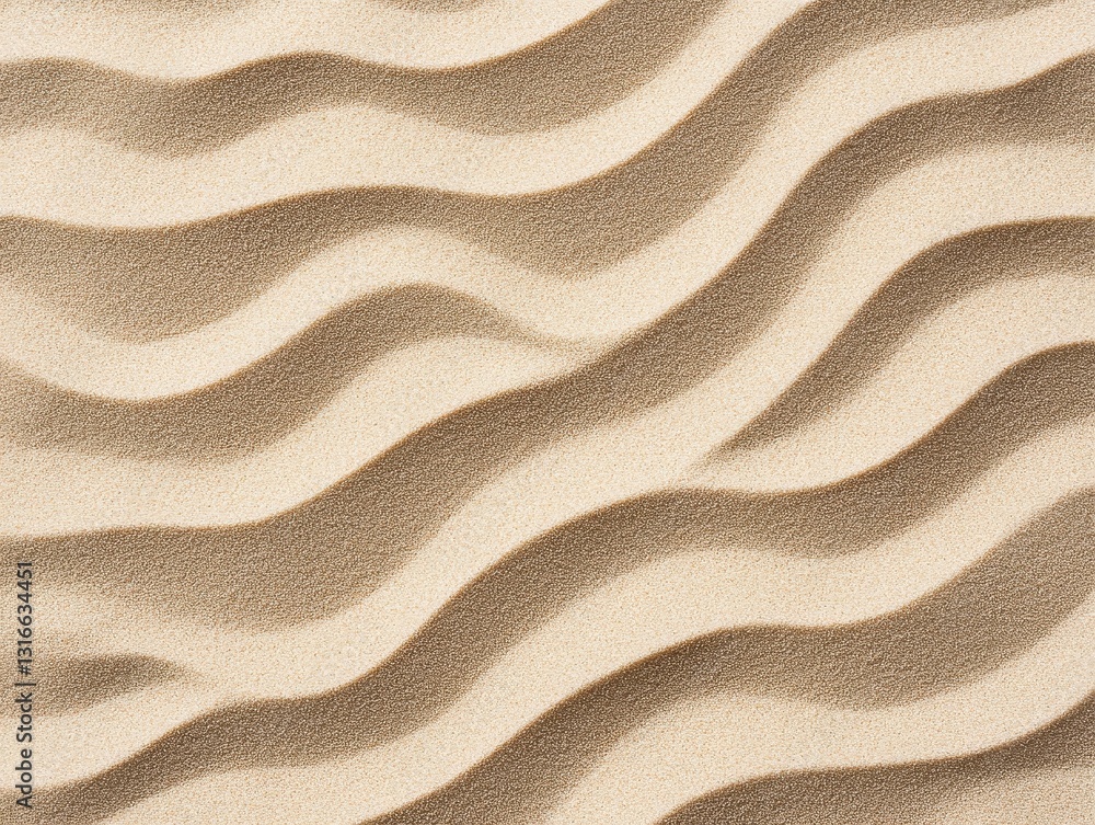 Aufkleber abstract pattern of undulating sand dunes with soft shadows and highlights