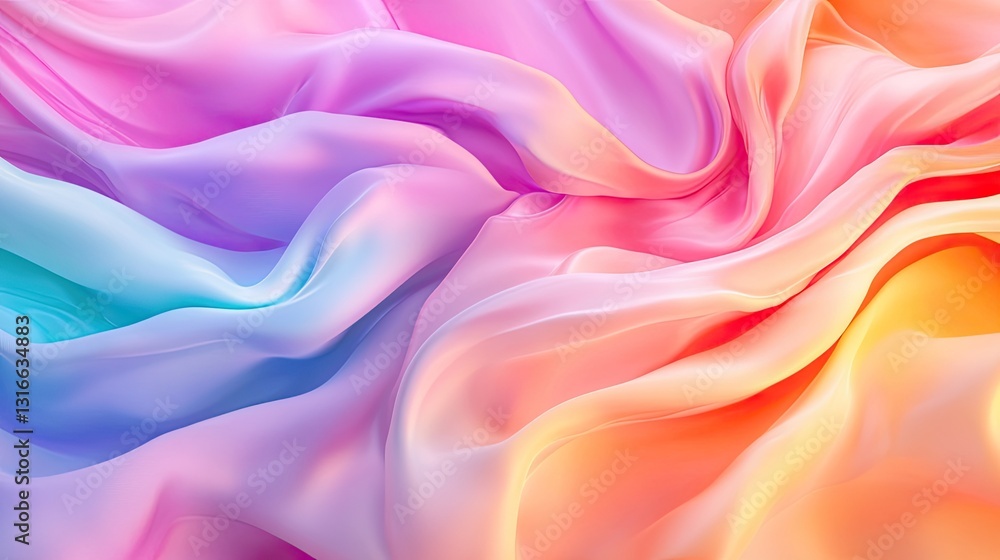 Poster soft colorful silk fabric texture for background and design use