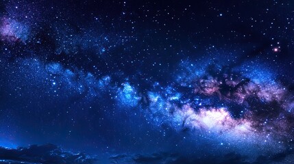 Obraz premium Stunning Night Sky with Stars and Galaxies in Cosmic Display