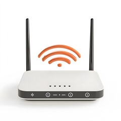 Setting up a home router for optimal wi-fi connectivity home office technology setup indoor environment close-up view digital networking