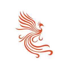 Naklejka premium abstract phoenix bird logo design