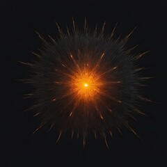 Fototapeta premium energy power explosion effect isolated on a black background