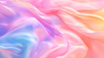 Obraz premium Soft Pastel Flowing Fabric with Gentle Light Patterns