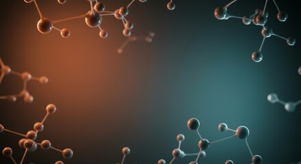 Abstract representation of molecules in a gradient background.
