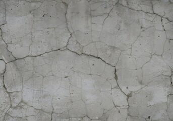 Obraz premium Cracked Concrete Wall Texture with Gray Color for Background and Design