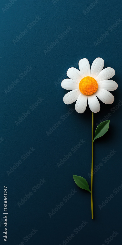 Poster soft silver ribbon trailing beside a single white object on a high fidelity image.