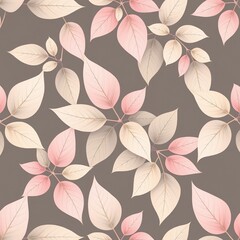 Delicate Pastel Foliage Pattern for Website Backgrounds