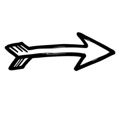 arrow sign isolated on white, PNG transparent