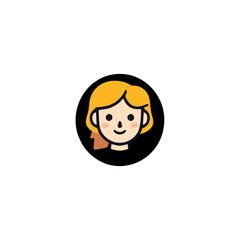 People icon character flat design. Cartoon avatar, profile in vector illustration