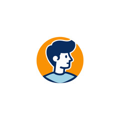 People icon character flat design. Cartoon avatar, profile in vector illustration