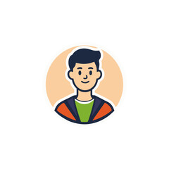 People icon character flat design. Cartoon avatar, profile in vector illustration