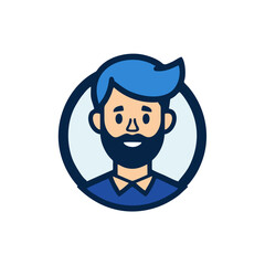 People icon character flat design. Cartoon avatar, profile in vector illustration
