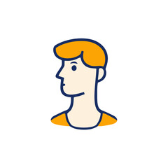 People icon character flat design. Cartoon avatar, profile in vector illustration