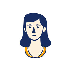 People icon character flat design. Cartoon avatar, profile in vector illustration