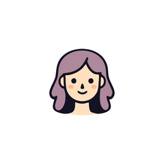 People icon character flat design. Cartoon avatar, profile in vector illustration