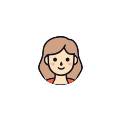 People icon character flat design. Cartoon avatar, profile in vector illustration