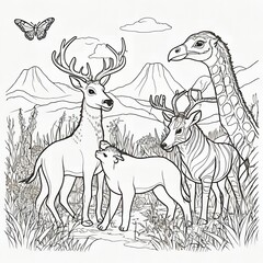 Fototapeta premium A creative tiger drawing waiting for vibrant energy