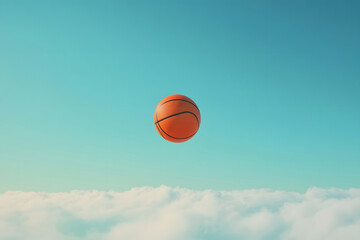 Basketball Suspended in Mid-Air Action