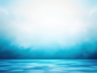 Obraz premium Soft gradient of blue tones creating a serene ocean-like atmosphere, perfect for peaceful designs, websites, or presentations.