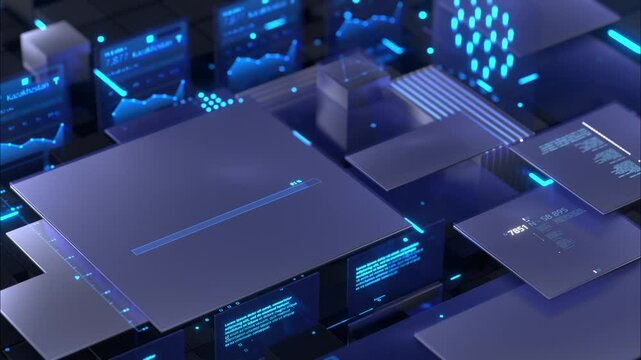 Technology digital business corporate abstract 3d