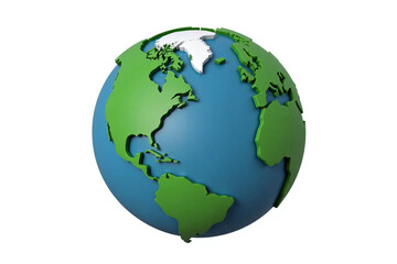 Naklejka premium 3D rendering of the earth surrounded by trees