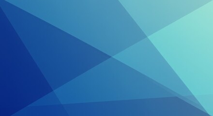 Abstract geometric design featuring shades of blue and overlapping shapes.