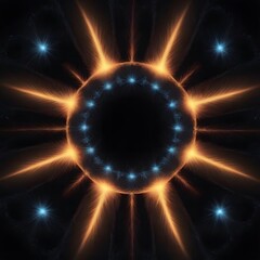 Fototapeta premium energy power explosion effect isolated on a black background