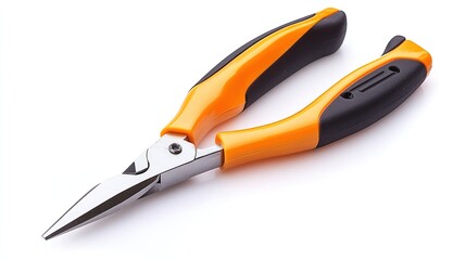 Obraz premium Orange Hand Pliers with Black Grips: Durable and Ergonomic Tools Perfect for Various Repair and DIY Tasks. Isolated on White Background.