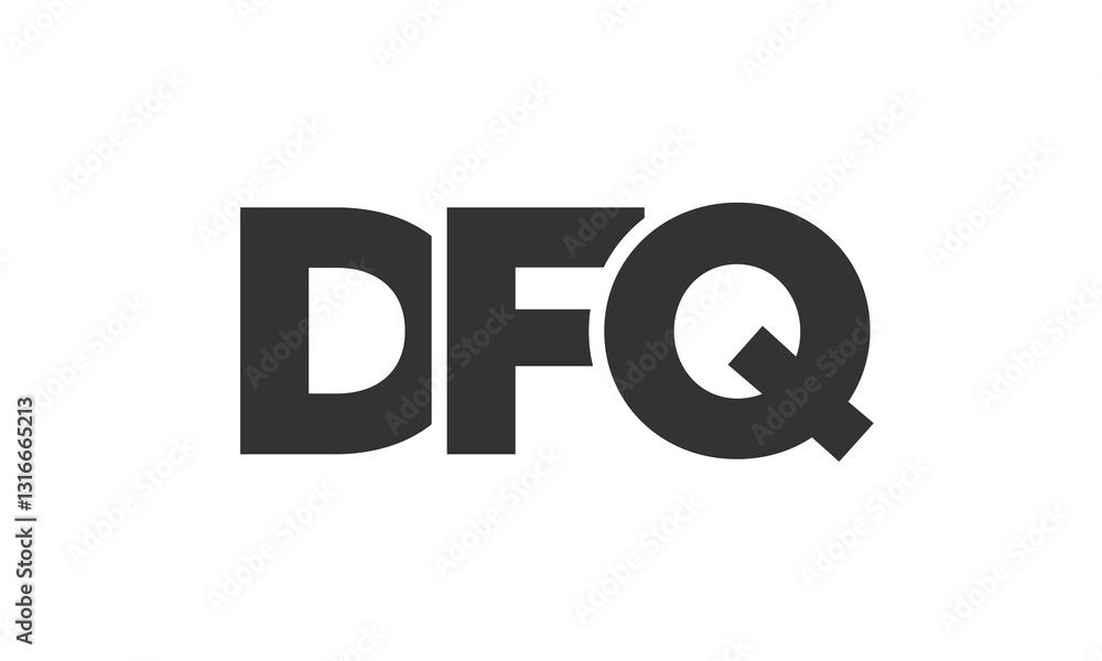 Poster dfq logo design template with strong and modern bold text. initial based vector logotype featuring s