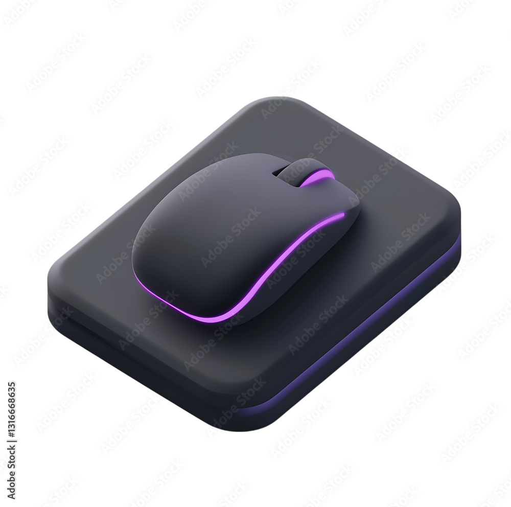 Fototapete computer mouse isolated computer hardware element icon 3d rendering