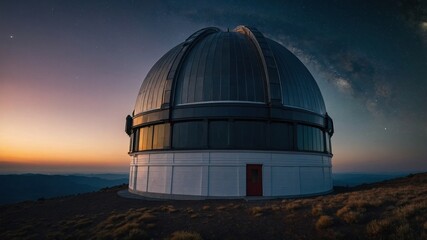 Obraz premium Witnessing celestial marvels at the observatory